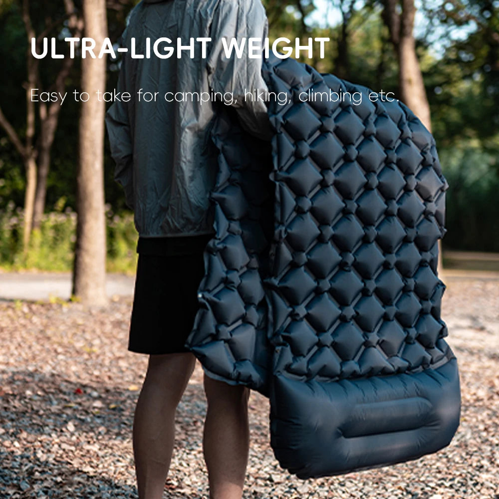 TARKA Inflatable Camping Mat Air Mattress with Pillow Ultralight Hiking Sleeping Pad Outdoor