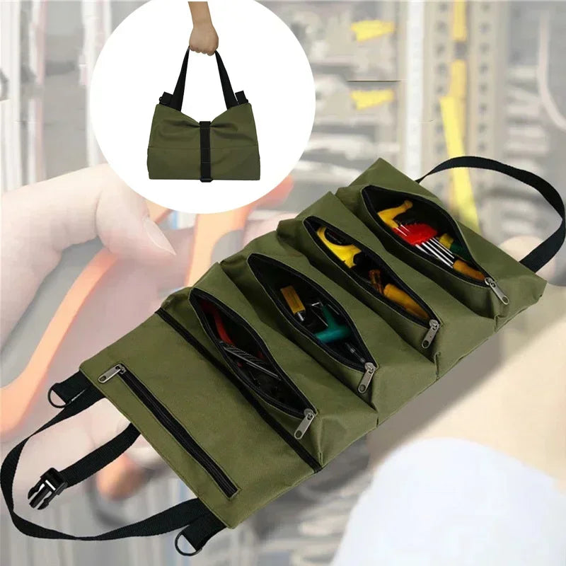 GIOIO Multi Purpose Tool Bag Roll Up Multi Pocket Hardware Organizer Pouch Nylon