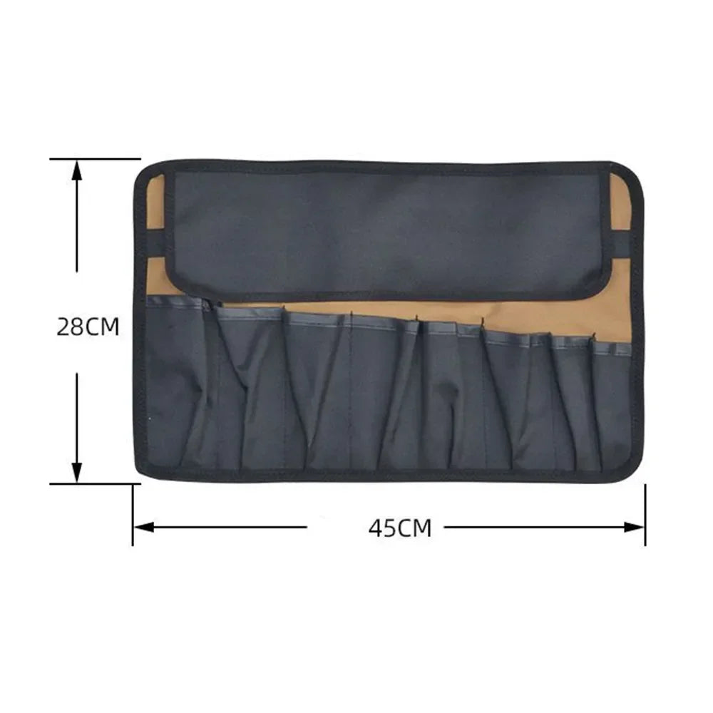 Portable Tool Roll Bag Oxford Cloth Multi Pocket Wrench Storage