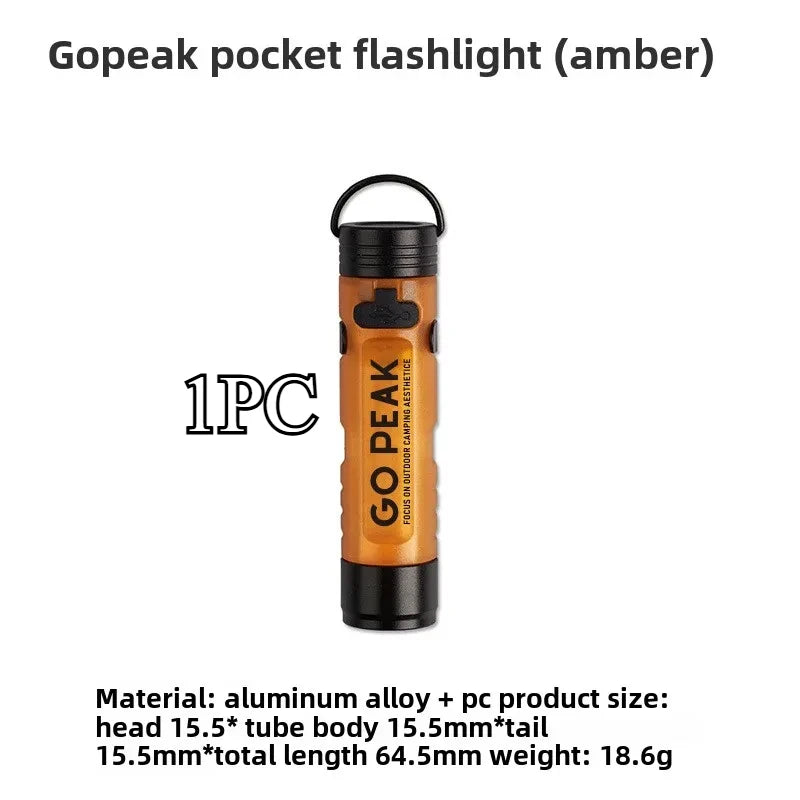 Pocket Mini LED Flashlight with Key Clip Portable Emergency Camping Hiking Outdoor Safety Light Torch