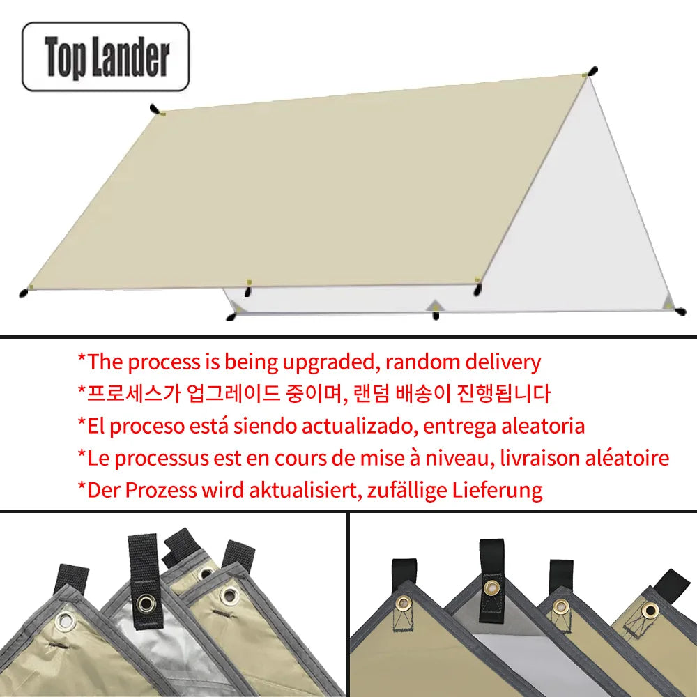 Waterproof Camping Tarp Sun Shelter Ultralight Outdoor Awning Tent Canopy for Hiking Travel