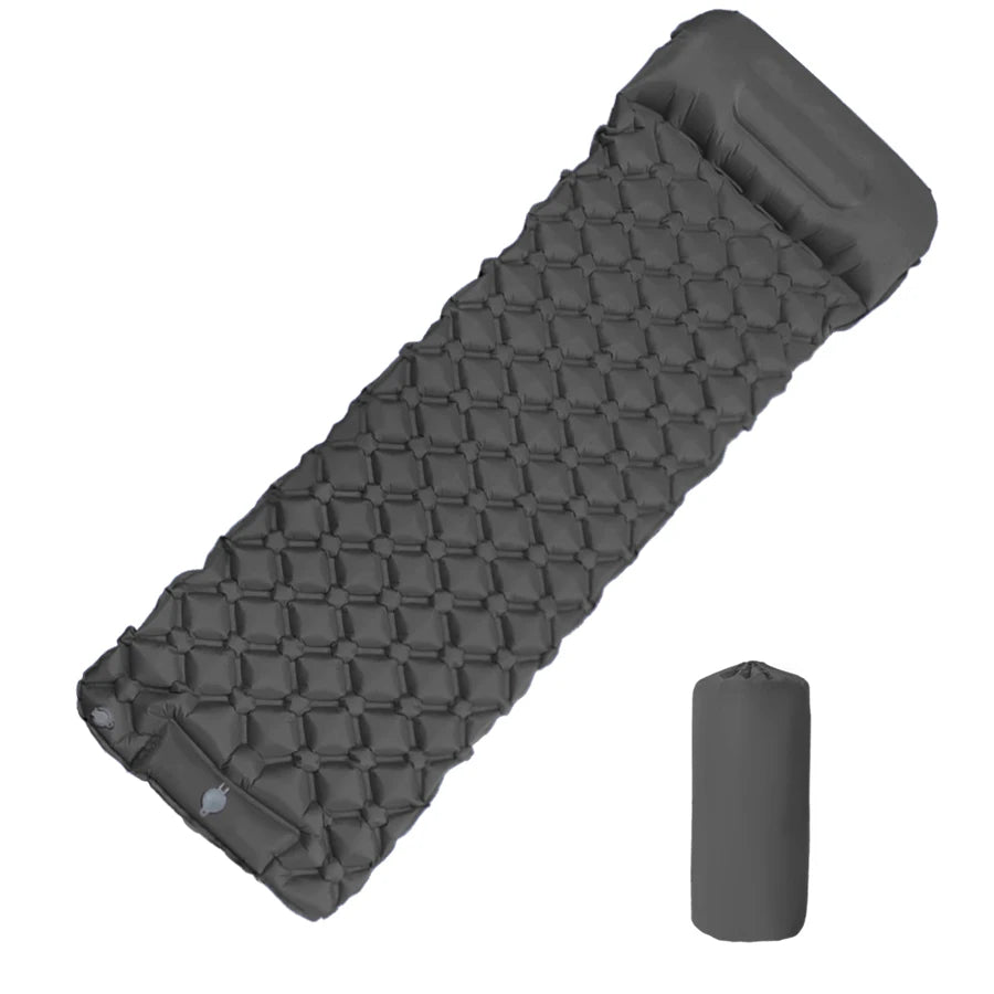 Ultralight Inflatable Camping Sleeping Pad with Built In Pump and Pillow Hiking Air Mattress Bed
