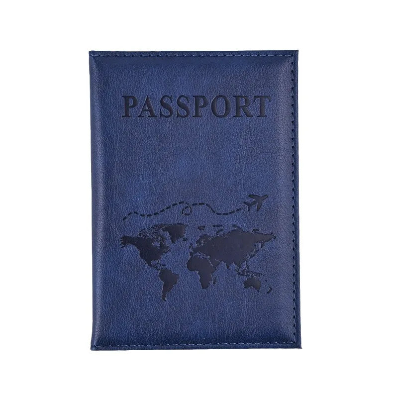 PU Passport Holder Travel Cover Wallet ID Credit Card Case Ticket Organiser Accessory Case