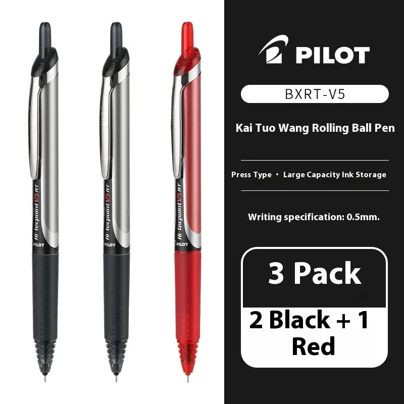 Retractable 0.5mm Gel Ink Pen with Precision Rollerball Tip Refillable Office School Writing Pen Set
