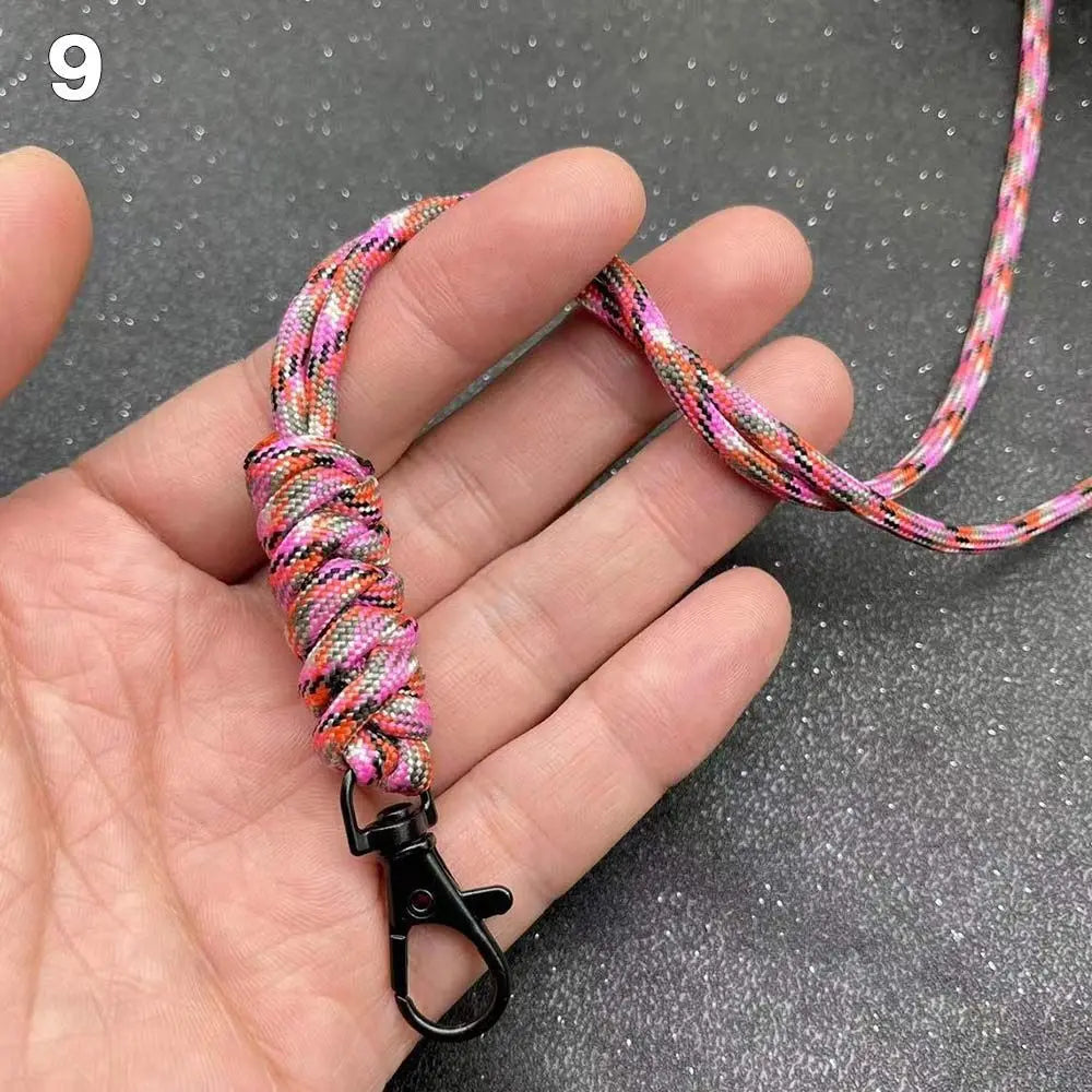 Paracord Survival Keychain with Rotatable Buckle Emergency Lanyard Backpack Key Ring Tool
