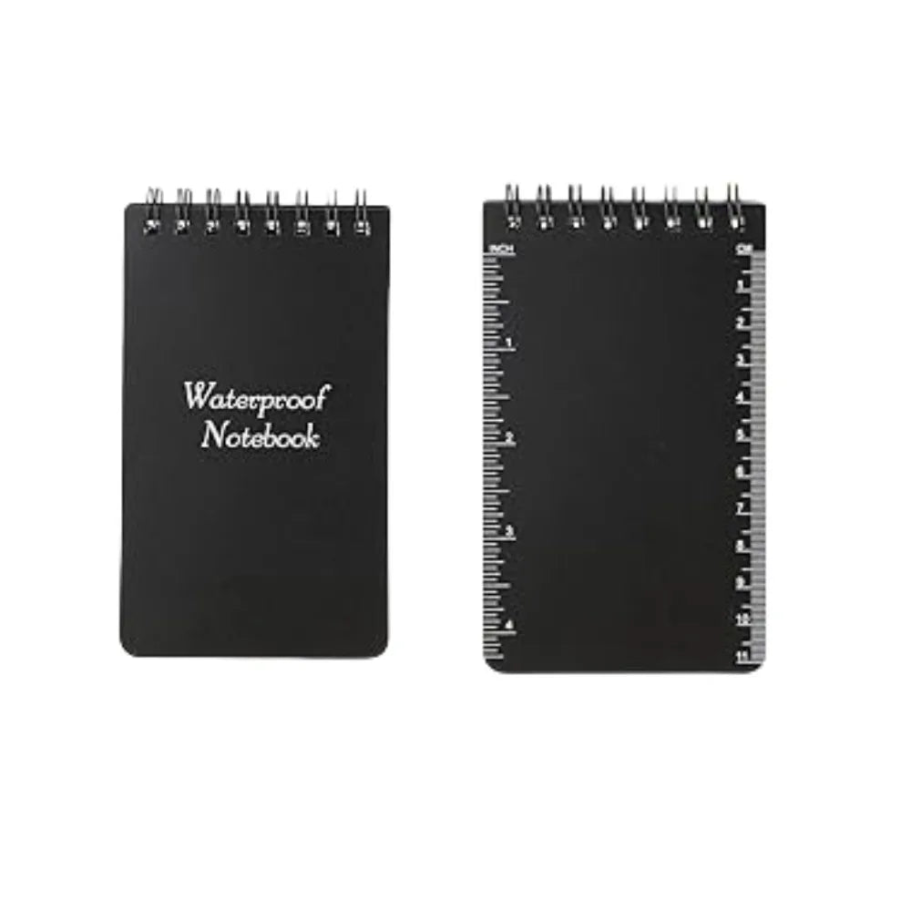 Waterproof Tactical Pocket Notebook Spiral Memo Pad Lined Pages Cockpit Outdoor Office School Journal