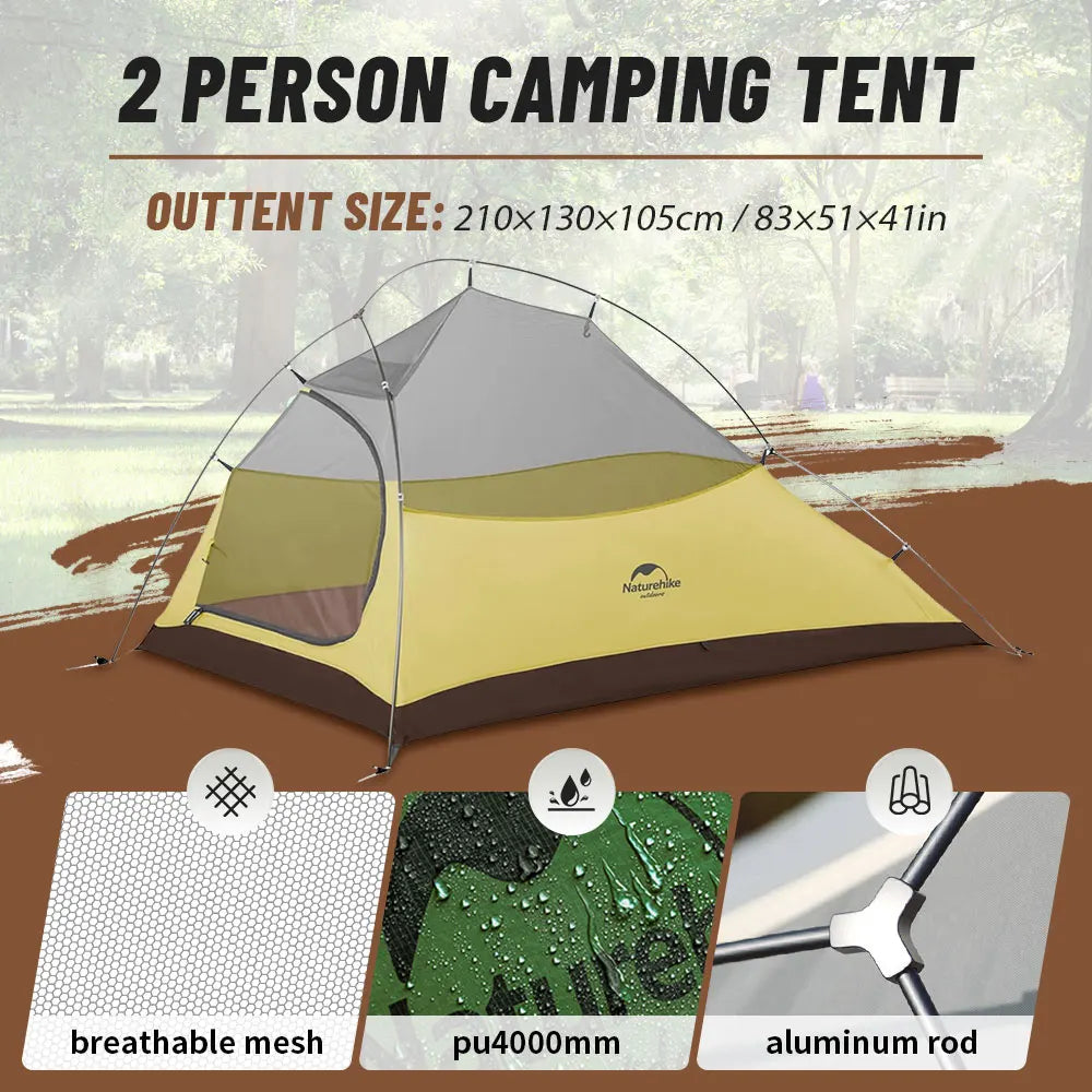 NATUREHIKE Cloud Up Ultralight 1 2 3 Person Waterproof Camping Hiking Backpacking Tent