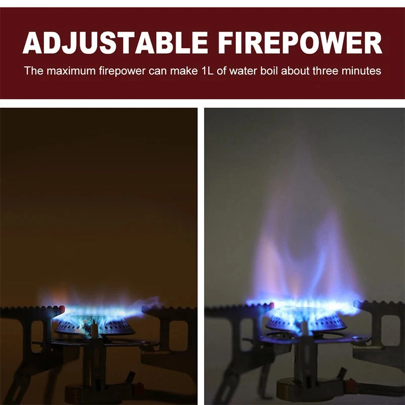 Portable 3500W Camping Gas Stove Folding Backpacking Burner for Outdoor Cooking Travel Gear