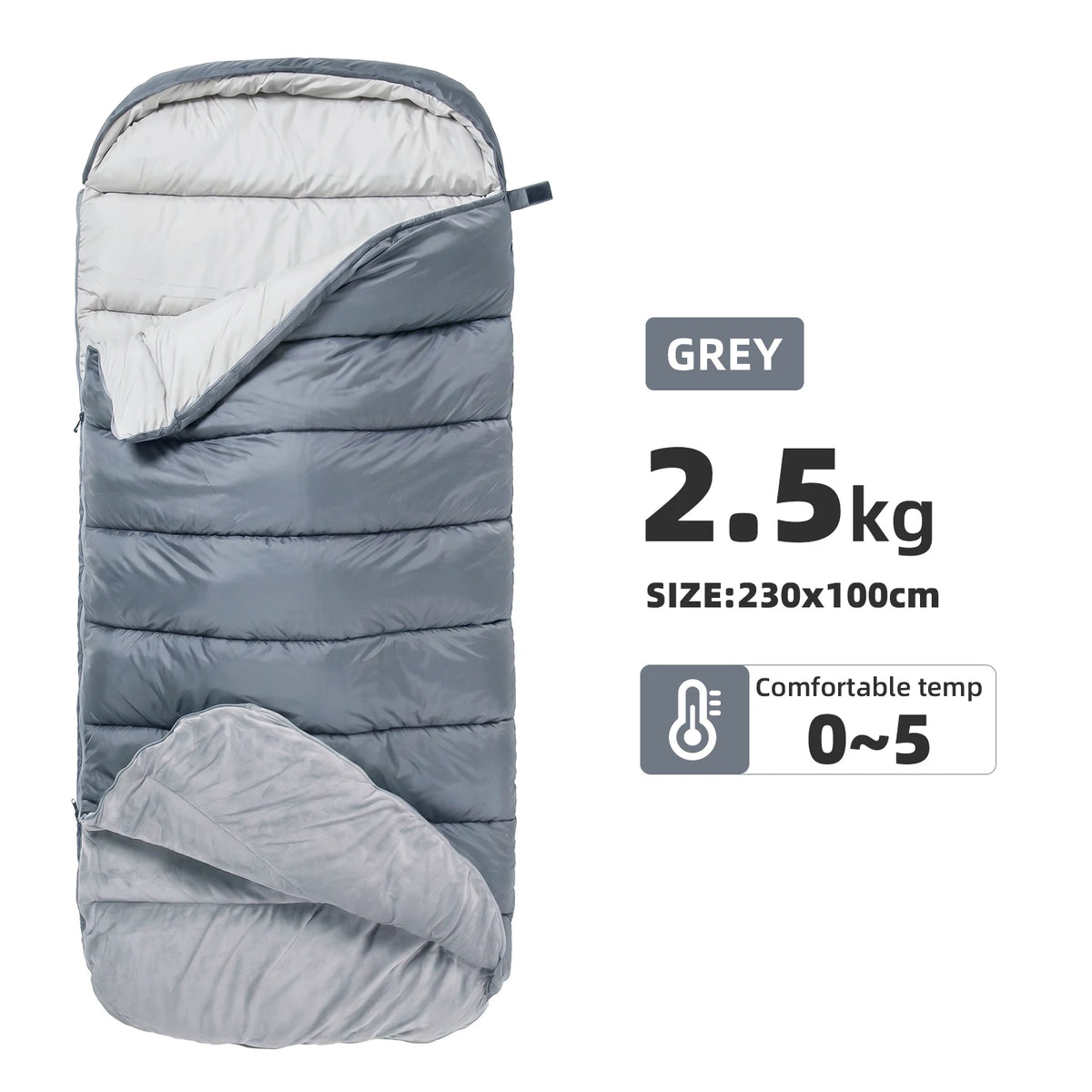 100cm Extra Wide Adult Camping Sleeping Bag Lightweight 3 Season Envelope Sleeping Bag for Hiking Trips