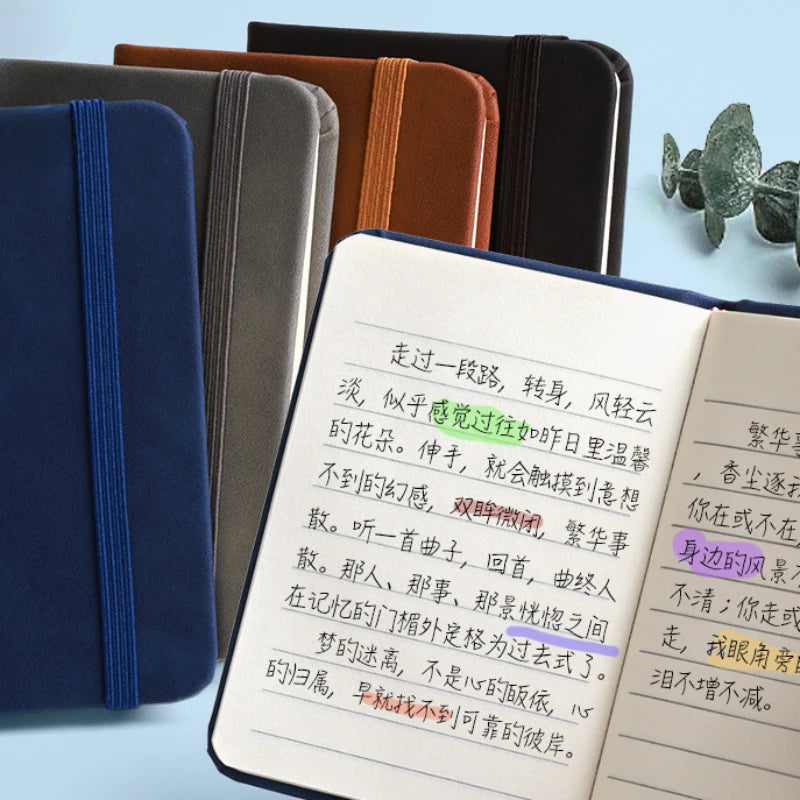 A7 Pocket Notebook Mini Portable Notepad Waterproof Cover Retro Journal Memo Book for Everyday Carry
