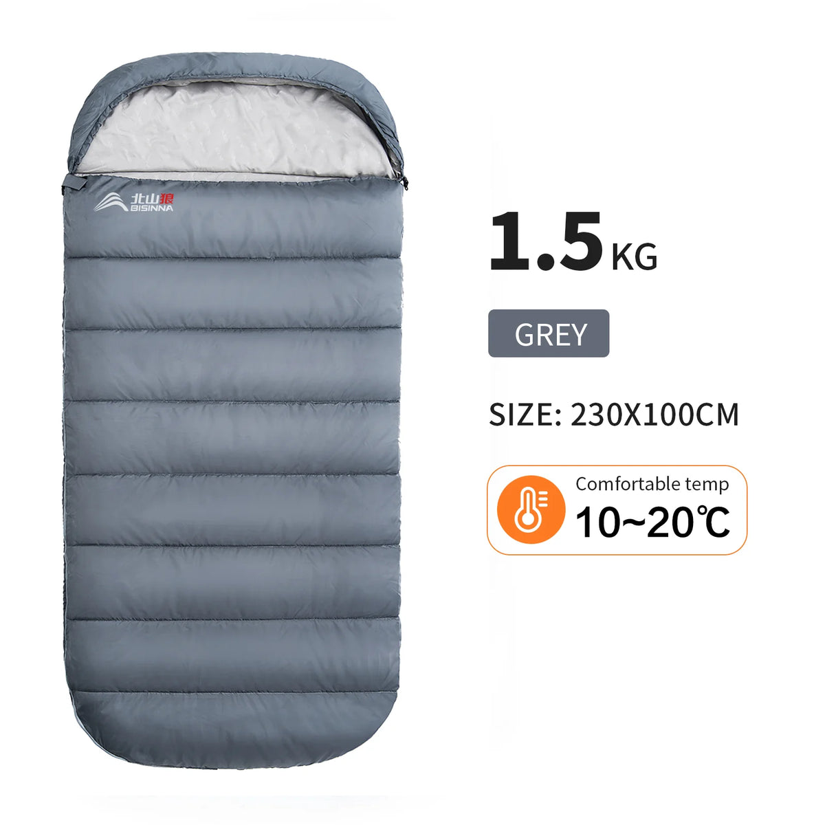 100cm Extra Wide Adult Camping Sleeping Bag Lightweight 3 Season Envelope Sleeping Bag for Hiking Trips