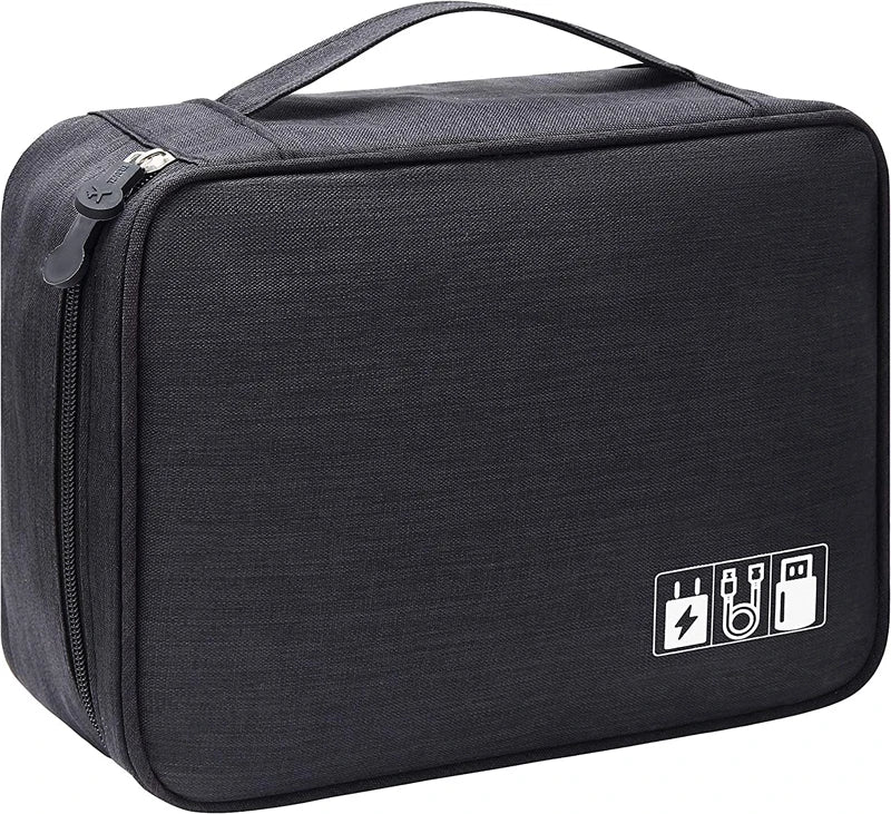 Travel Cable Organiser Bag, Portable Digital Storage Pouch for Gadgets and Electronic Devices