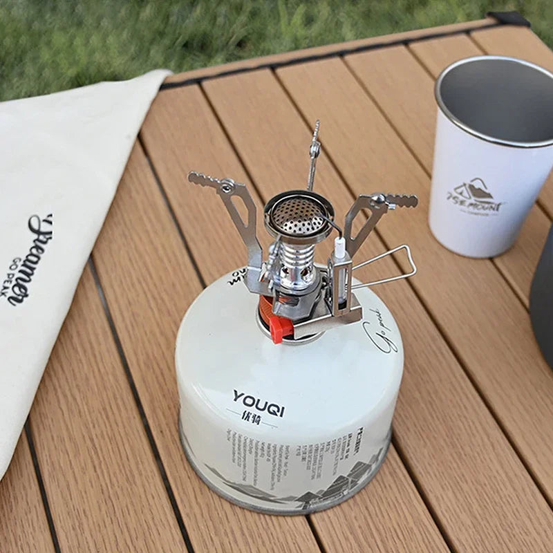 Portable Aluminium Alloy Camping Gas Stove Ultralight Backpacking Burner for Outdoor Cooking and Hiking