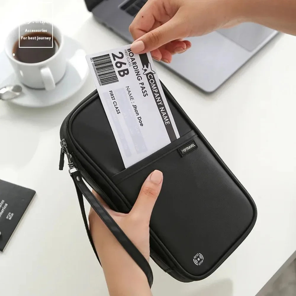 Family Travel Wallet Passport Holder Waterproof Document Organiser Card Ticket Storage Bag Case
