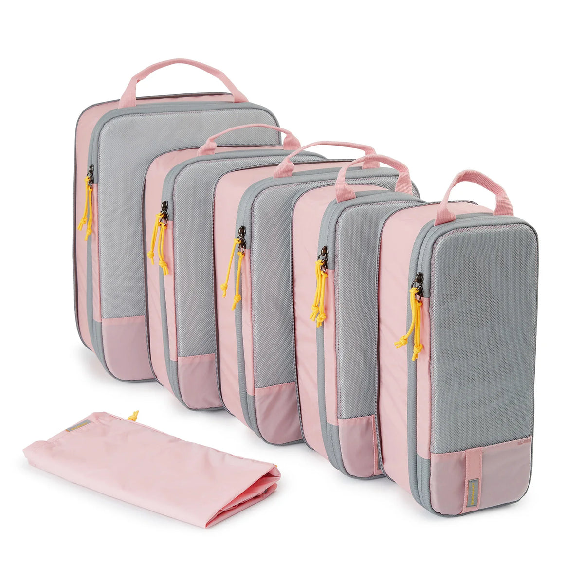 BAGSMART Compression Packing Cubes Set of 6 Lightweight Luggage Organiser for Travel Suitcases