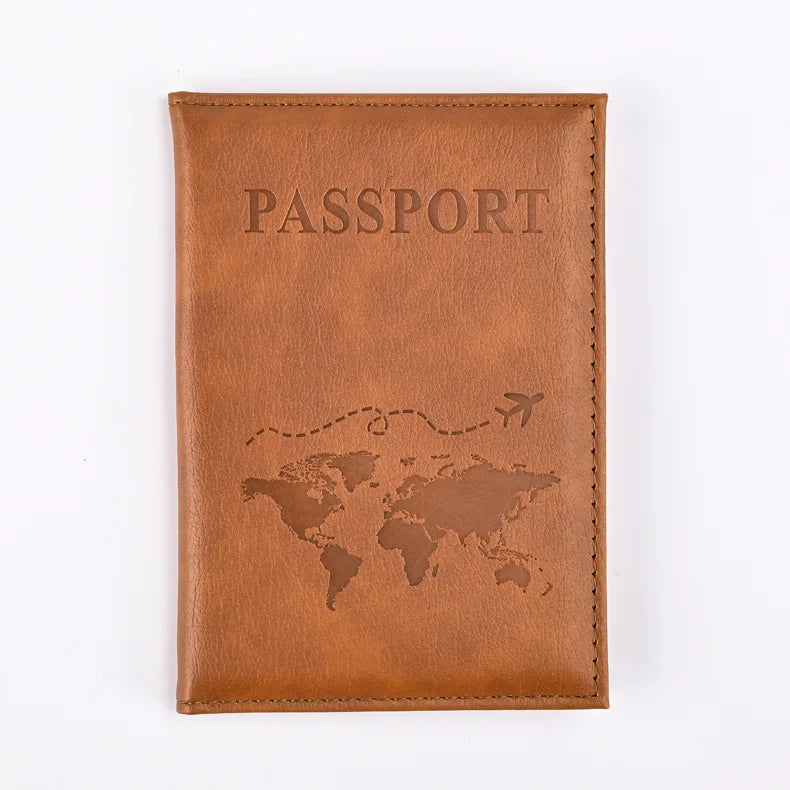 PU Passport Holder Travel Cover Wallet ID Credit Card Case Ticket Organiser Accessory Case