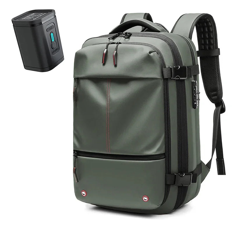 Vacuum Compression Laptop Backpack 17 Inch Expandable Travel Business School Hiking Bag