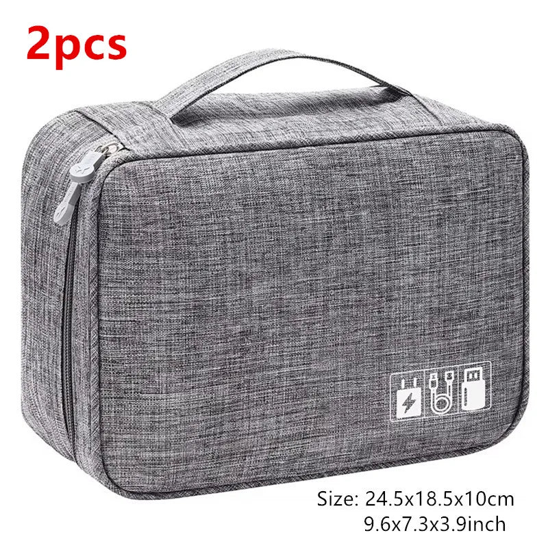 Travel Cable Organiser Bag, Portable Digital Storage Pouch for Gadgets and Electronic Devices