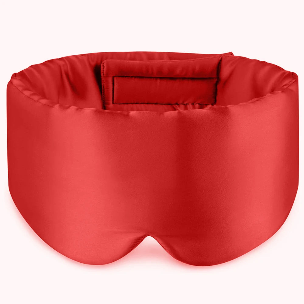 100% Mulberry Silk Sleep Mask Soft Padded Blackout Eyemask Travel Sleeping Aid Light Blocking