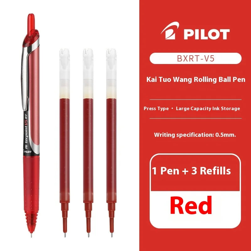 Retractable 0.5mm Gel Ink Pen with Precision Rollerball Tip Refillable Office School Writing Pen Set
