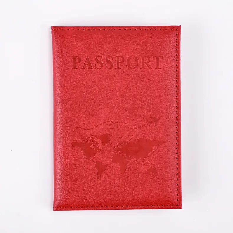 PU Passport Holder Travel Cover Wallet ID Credit Card Case Ticket Organiser Accessory Case