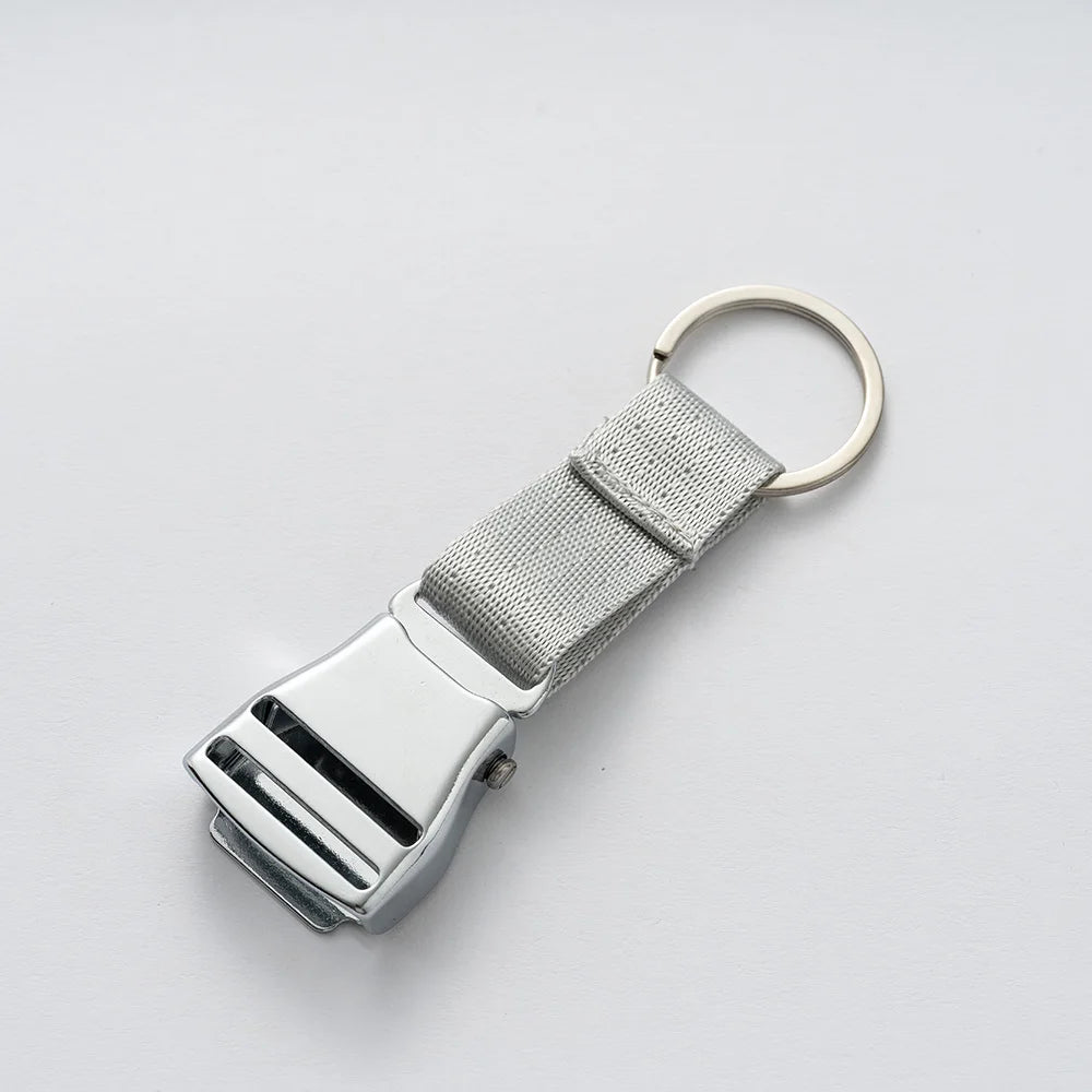 Aircraft Seat Belt Buckle Keychain Aviation Travel Bag Backpack Key Ring Pilot Gift Accessory Chain