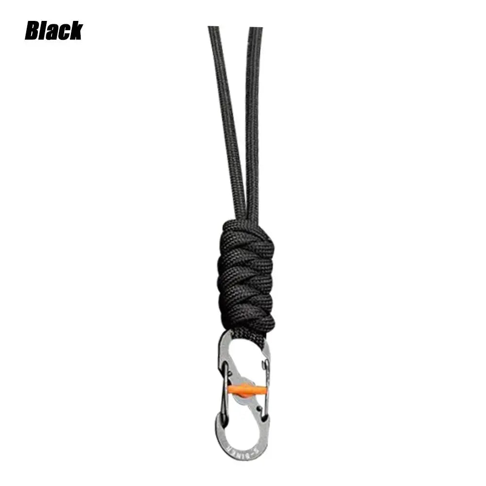 Paracord Survival Keychain with Rotatable Buckle Emergency Lanyard Backpack Key Ring Tool