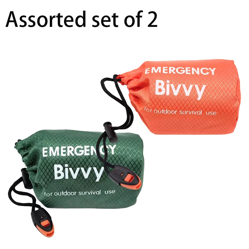 Emergency Thermal Sleeping Bag Waterproof Survival Bivy Sack Lightweight Camping Hiking Shelter Blanket
