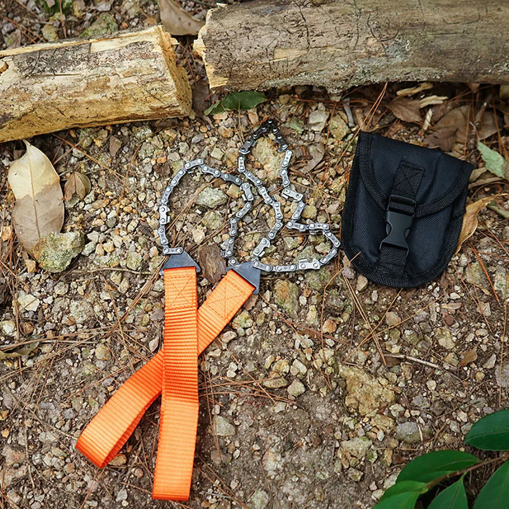 Portable 11 Teeth Wire Saw for Outdoor Survival Camping Hiking Emergency Pocket Chain Tool