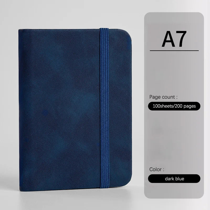 A7 Pocket Notebook Mini Portable Notepad Waterproof Cover Retro Journal Memo Book for Everyday Carry