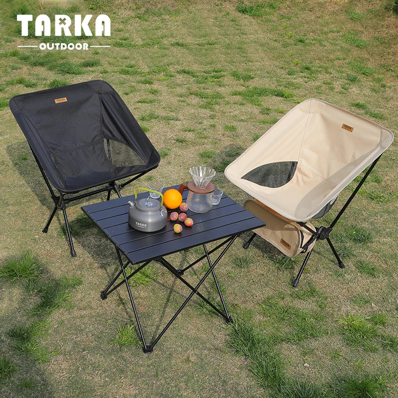 TARKA Foldable Camping Chair Ultralight Backpacking Moon Chair for Tramping Backpacking Travel