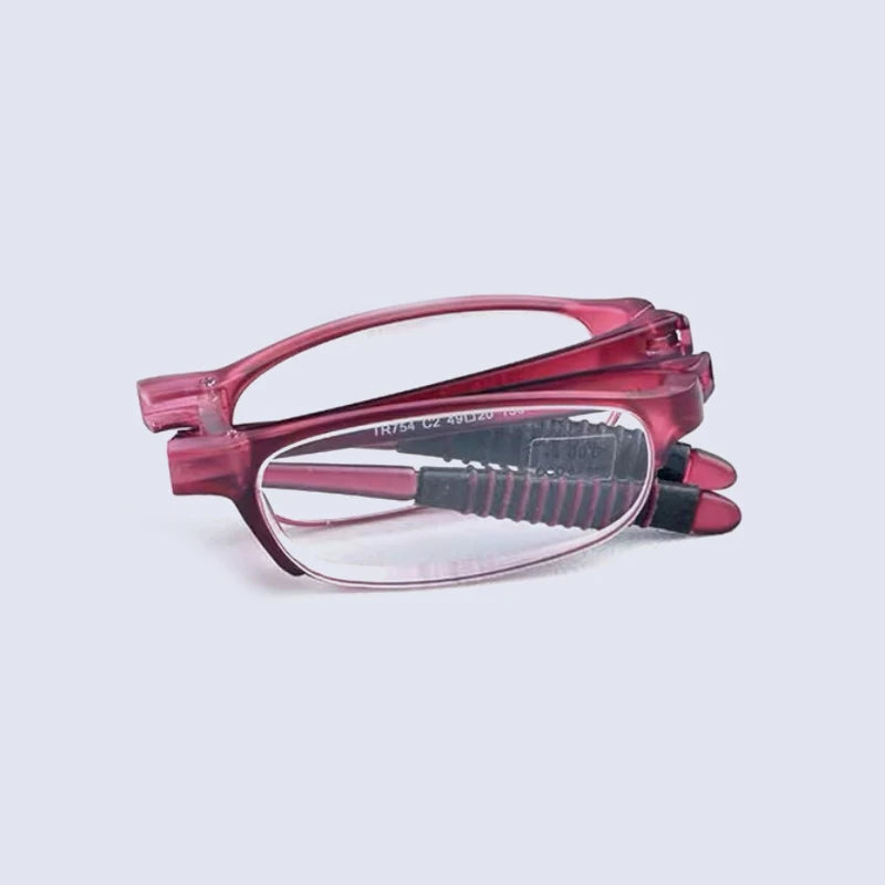 Ultralight Folding Reading Glasses TR90 Frame Portable Slim Presbyopia Spectacles Case Design