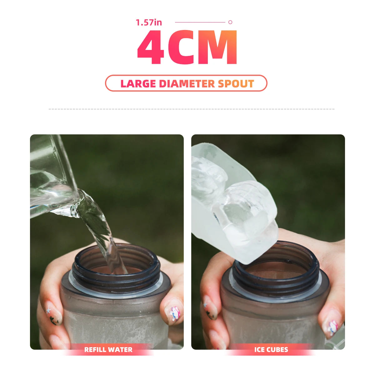 Collapsible Sports Water Bottle 500ml BPA Free Soft Flask for Running Hiking Camping Hydration