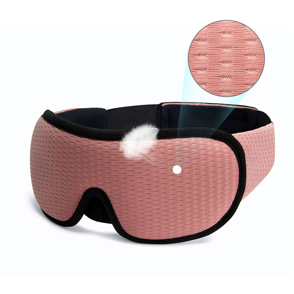 3D Sleeping Mask Soft Padded Blackout Eye Shade Blindfold for Travel & Night Sleep Comfort