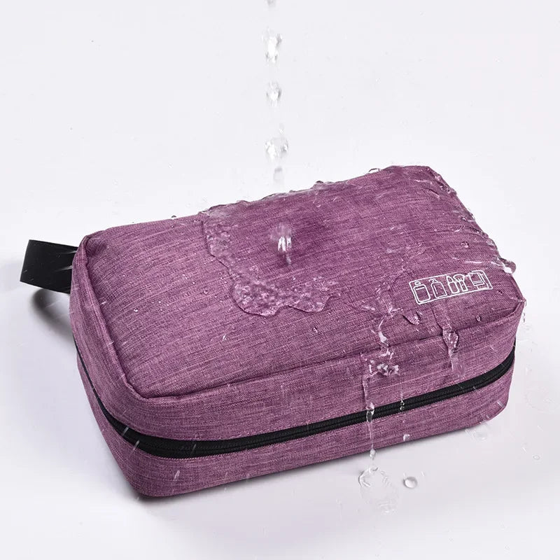 Hanging Travel Cosmetic Bag Foldable Toiletry and Makeup Organiser with Hook for Men and Women