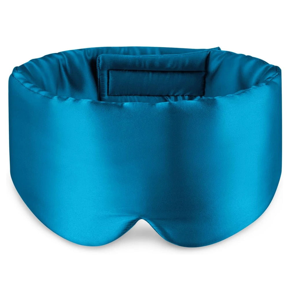 100% Mulberry Silk Sleep Mask Soft Padded Blackout Eyemask Travel Sleeping Aid Light Blocking