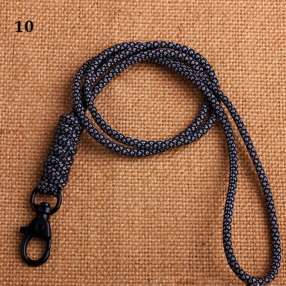 Paracord Survival Keychain with Rotatable Buckle Emergency Lanyard Backpack Key Ring Tool