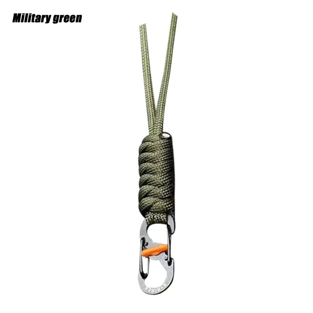 Paracord Survival Keychain with Rotatable Buckle Emergency Lanyard Backpack Key Ring Tool
