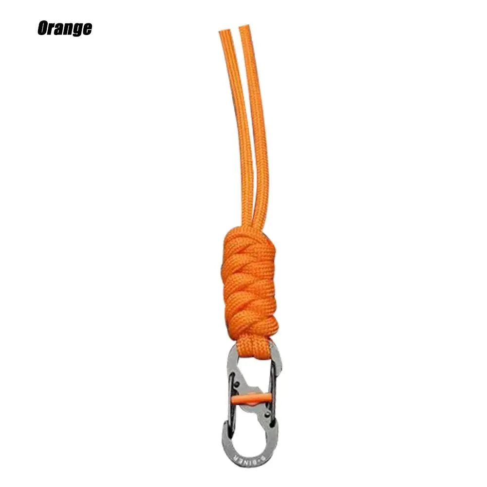 Paracord Survival Keychain with Rotatable Buckle Emergency Lanyard Backpack Key Ring Tool
