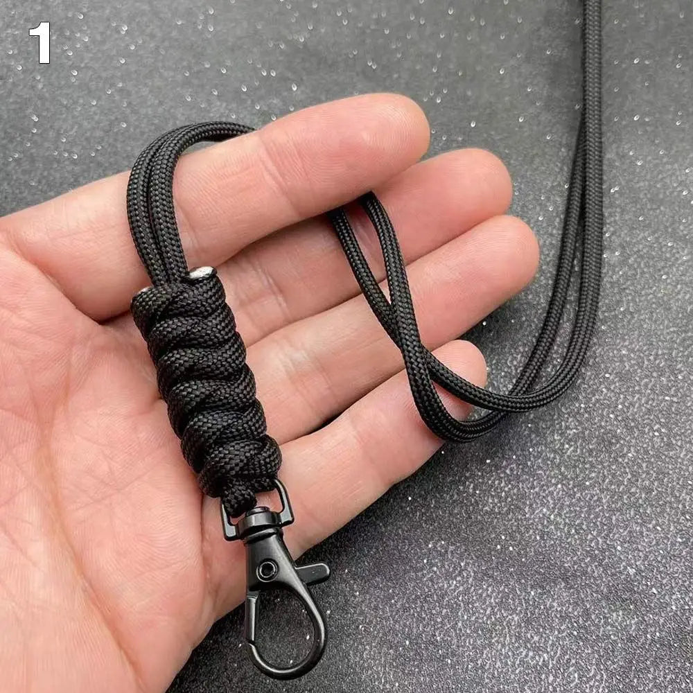 Paracord Survival Keychain with Rotatable Buckle Emergency Lanyard Backpack Key Ring Tool