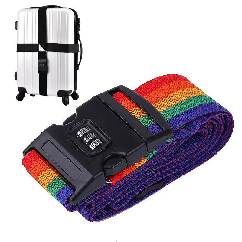 Travel Luggage Belt Strap Adjustable Suitcase Trolley Packing Secure Lock