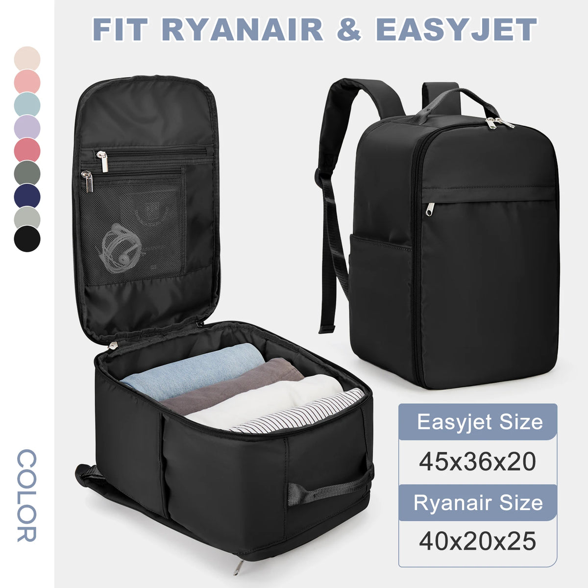 FEWCHOR 40x20x25 Cabin Backpack Airline Travel Laptop Bag Unisex