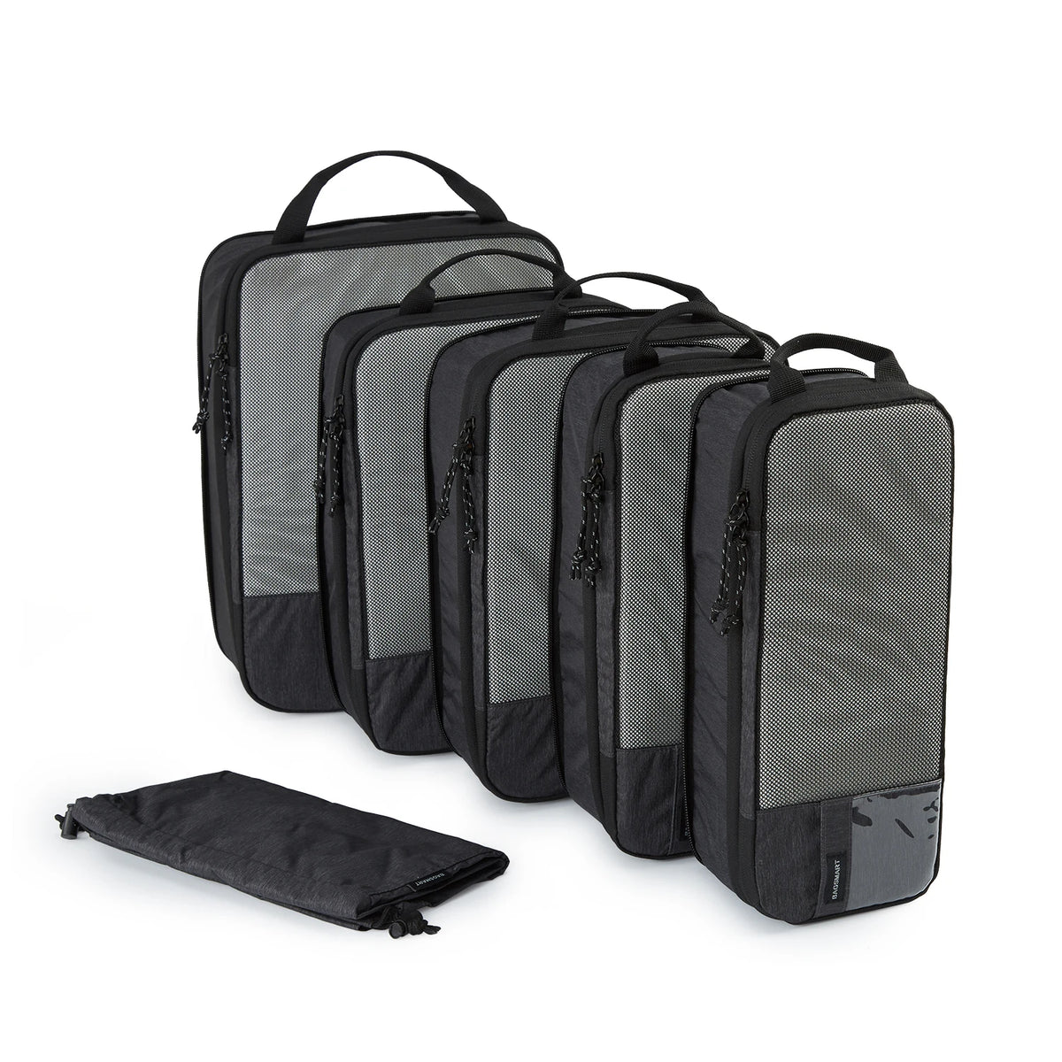 BAGSMART Compression Packing Cubes Set of 6 Lightweight Luggage Organiser for Travel Suitcases