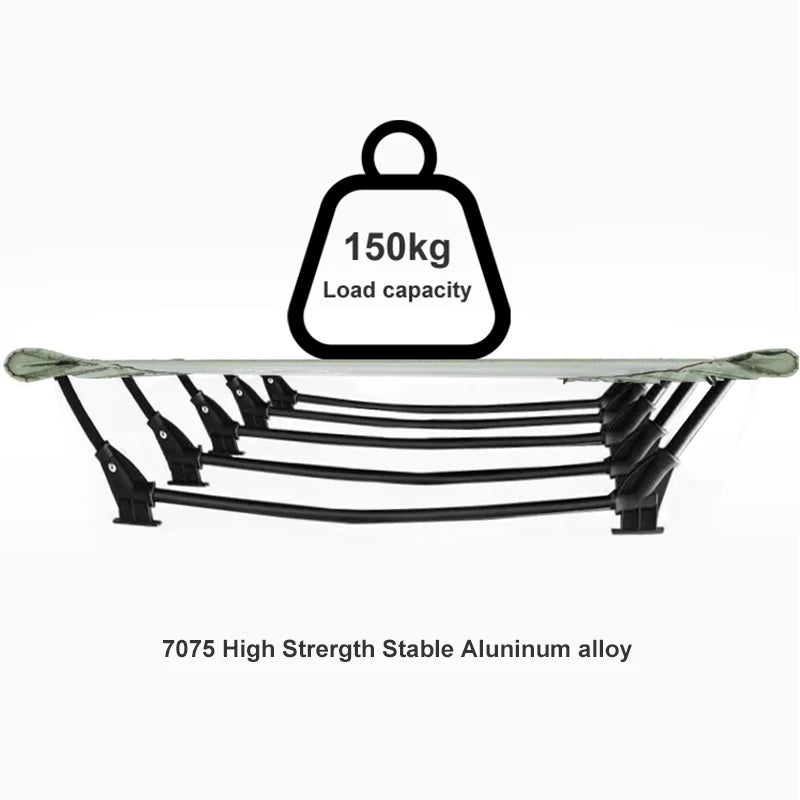 Portable Folding Camping Cot Bed Ultralight Compact Outdoor Sleeping Tent Bed for Travel Gear