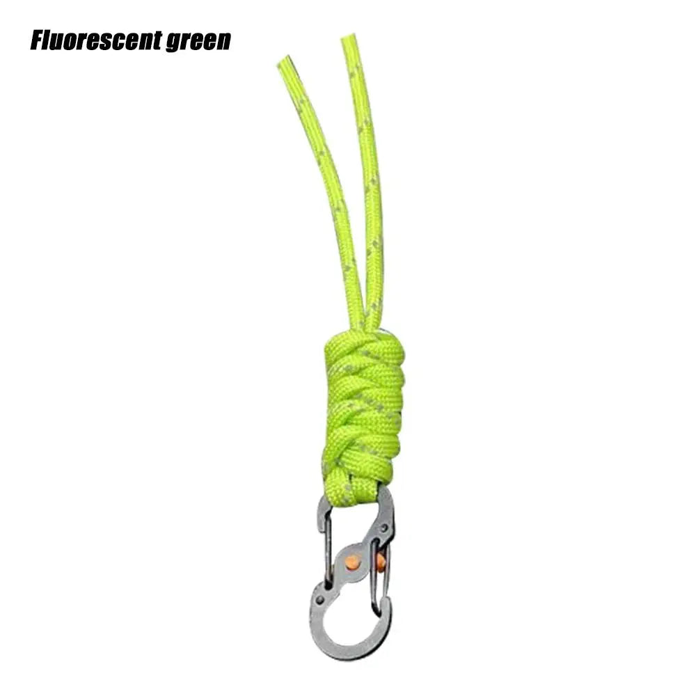 Paracord Survival Keychain with Rotatable Buckle Emergency Lanyard Backpack Key Ring Tool