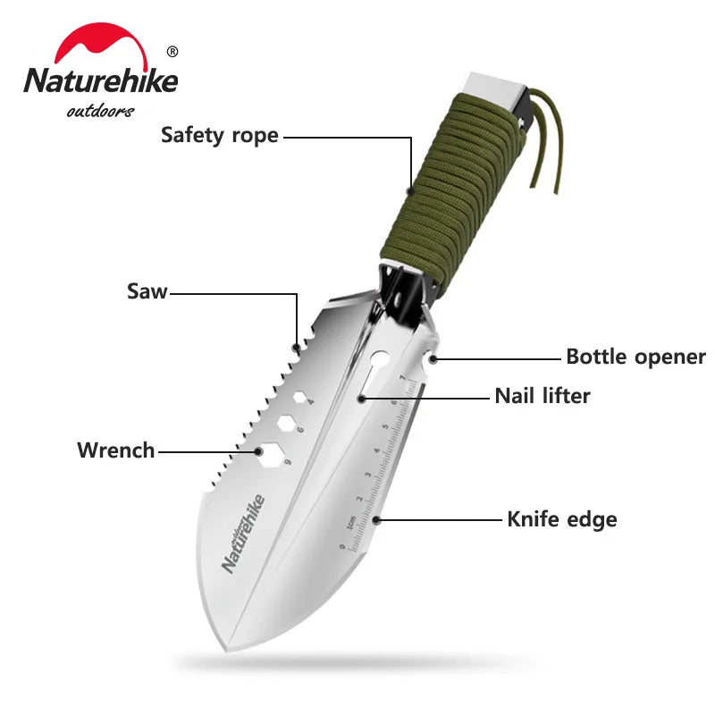 Multifunctional Camping Shovel Outdoor Survival Tool Steel Folding Hiking Bushcraft Gear