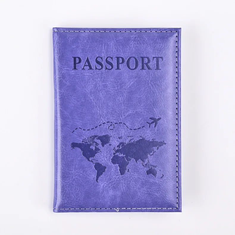 PU Passport Holder Travel Cover Wallet ID Credit Card Case Ticket Organiser Accessory Case