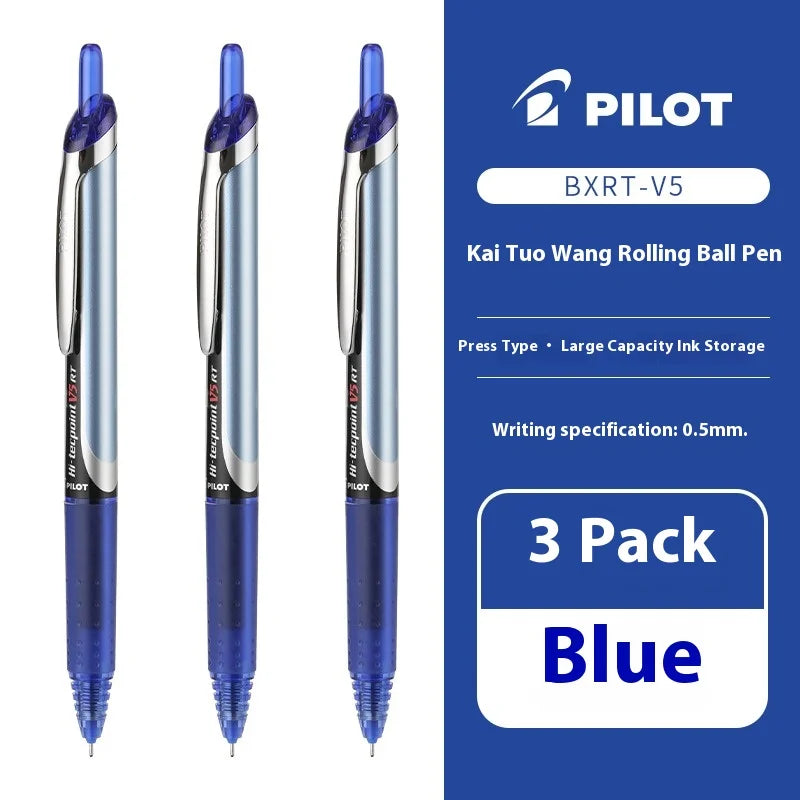Retractable 0.5mm Gel Ink Pen with Precision Rollerball Tip Refillable Office School Writing Pen Set