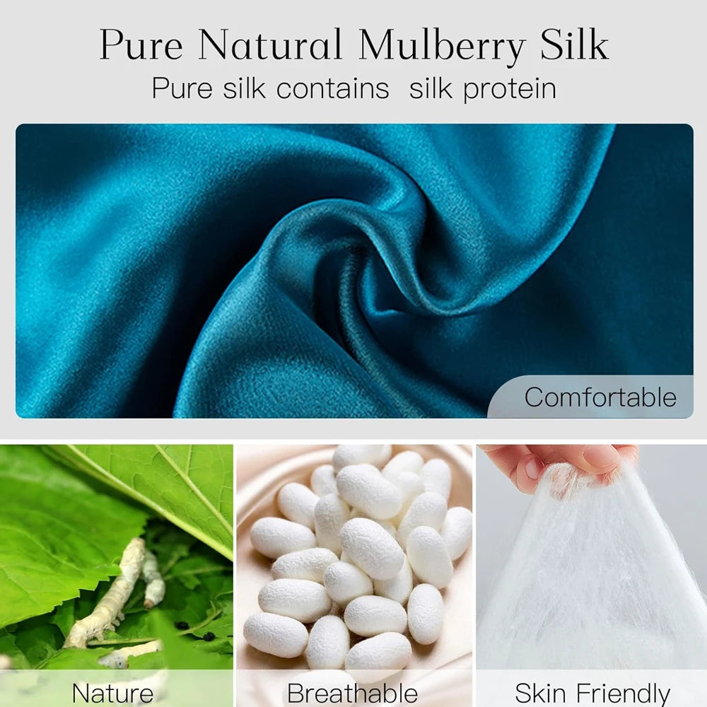 100% Mulberry Silk Sleep Mask Soft Padded Blackout Eyemask Travel Sleeping Aid Light Blocking