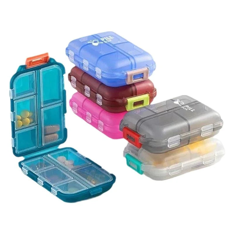 OEMG Travel Pill Organizer Moisture Proof Pocket Medicine Vitamin Holder Case Portable Box